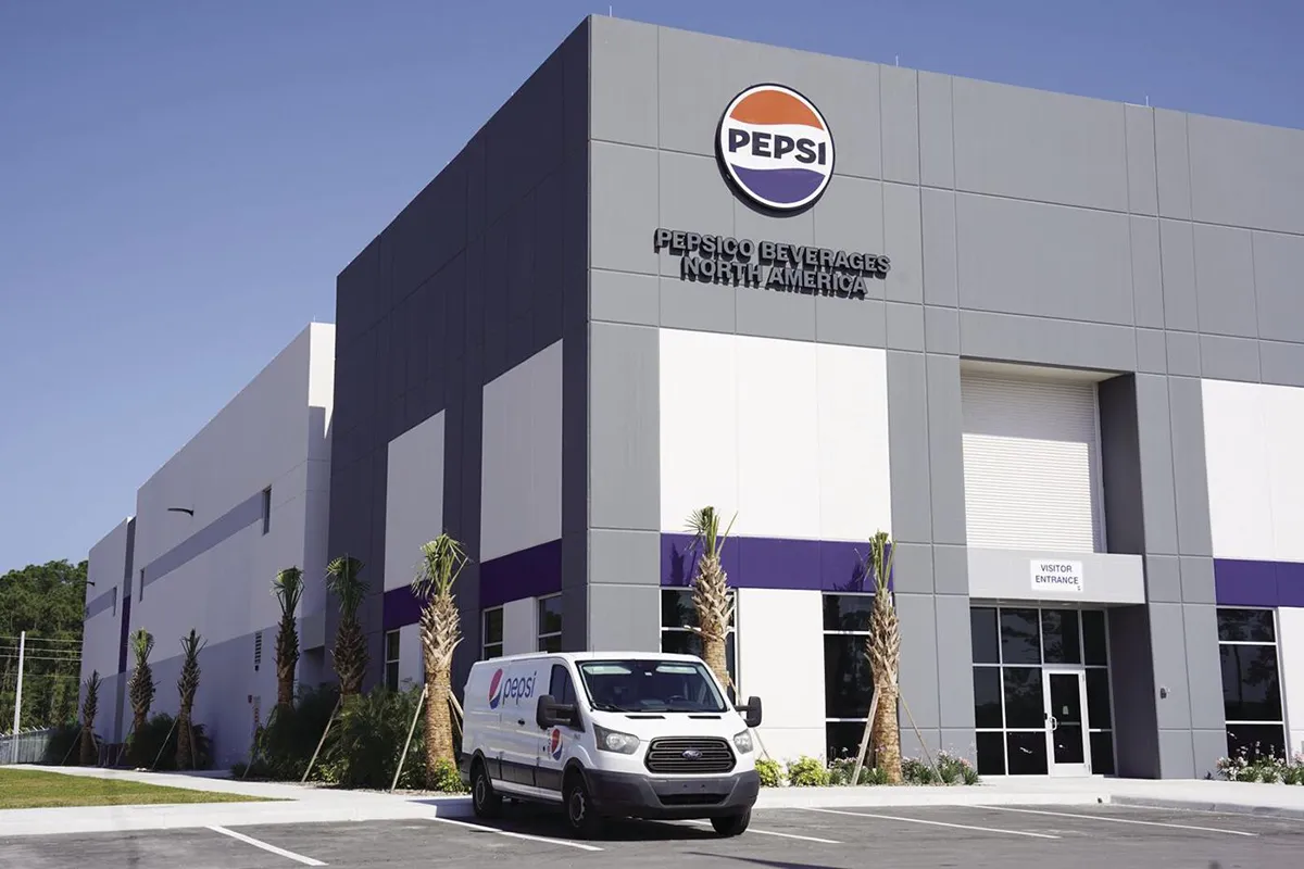 Wide view of Pepsi Distribution Center in Smyrna, TN, constructed by Bock Construction.