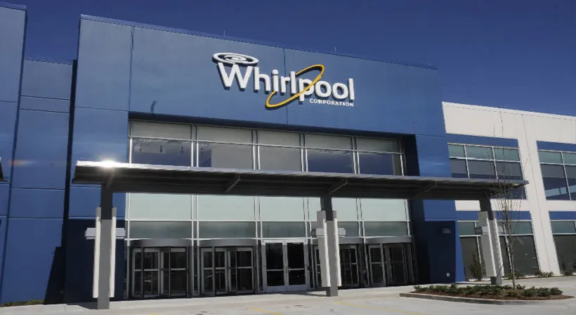 Front building view of Whirlpool industrial facility in Cleveland, TN, constructed by Bock Construction.