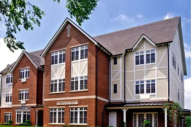 Front view of Harrison Hall dormitory at Baylor School in Chattanooga, TN, built by Bock Construction.
