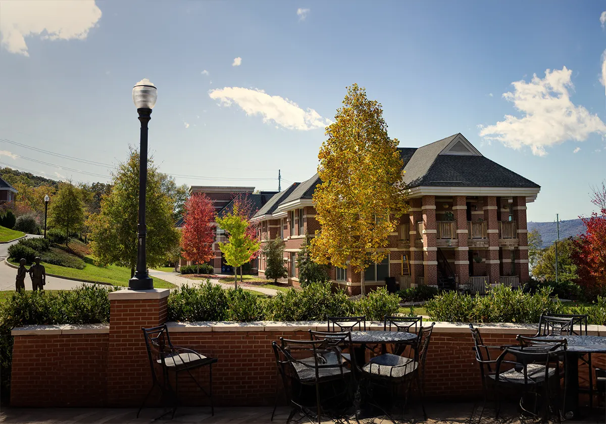 Front view of student dormitory on McCallie School campus in Chattanooga, TN, constructed by Bock Construction.