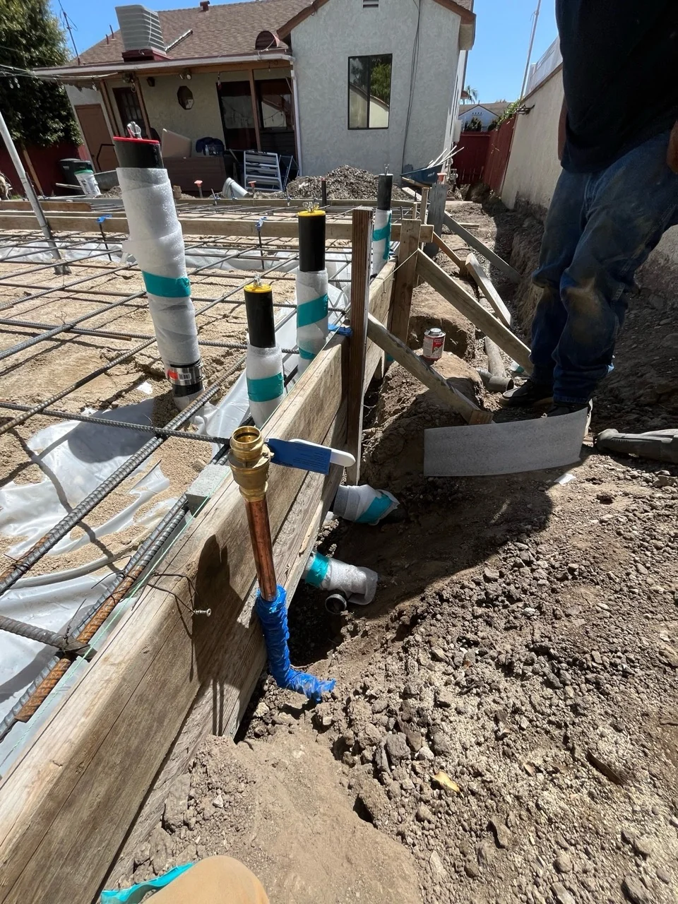 ADU new build plumbing installation