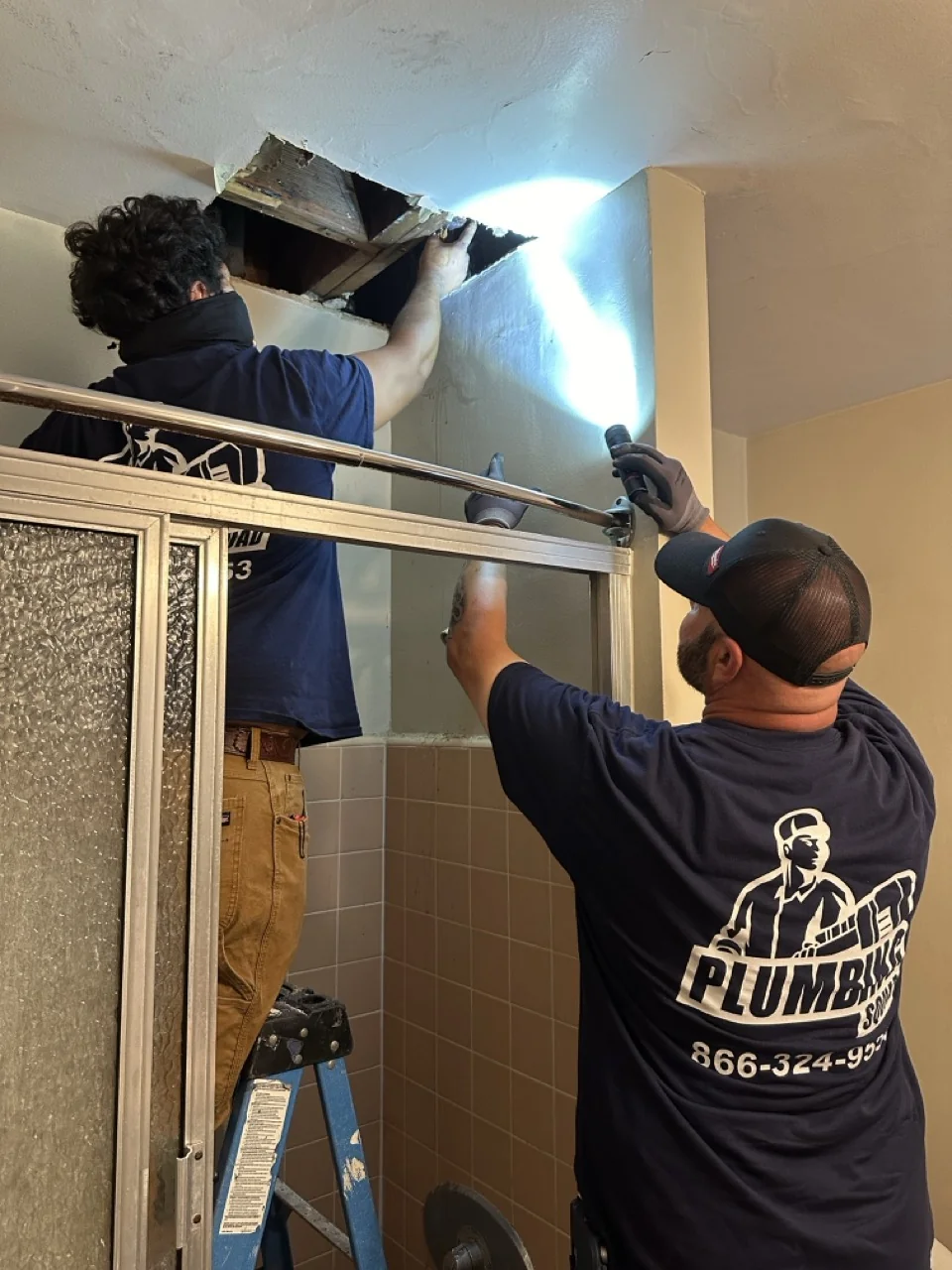 Plumbing Squad technician on the job