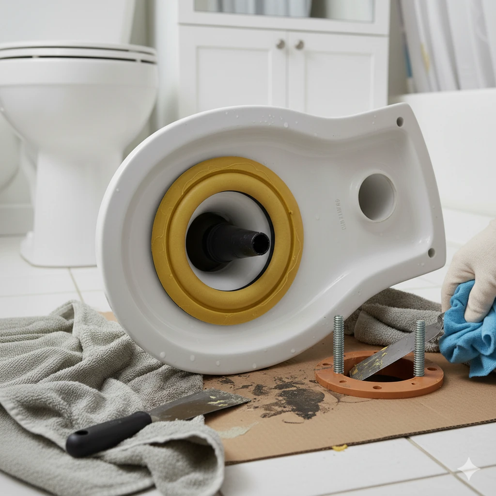 Toilet wax ring replacement
