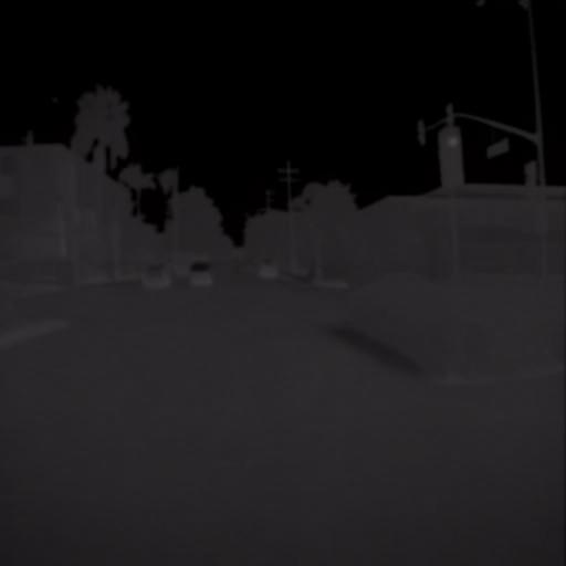 Generated infrared translation of the RGB scene in Hikvision IR style.