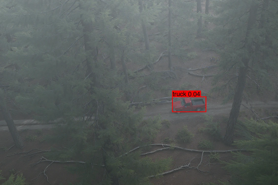 Yrikka vehicle-detection example in fog conditions.