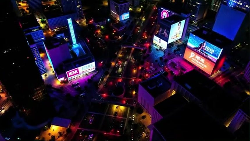 Futuristic city, generated world