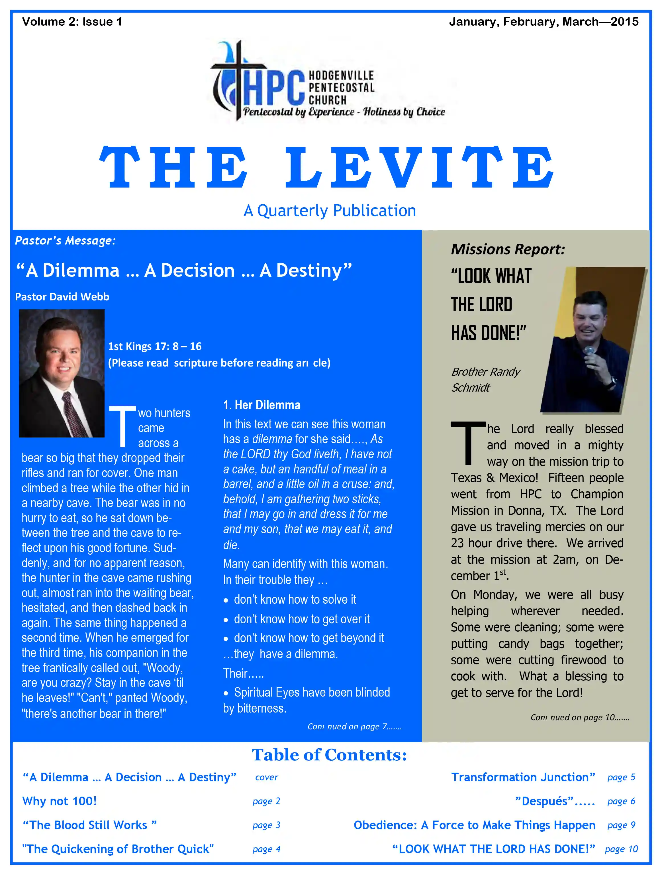 an image of a Levite publication cover page