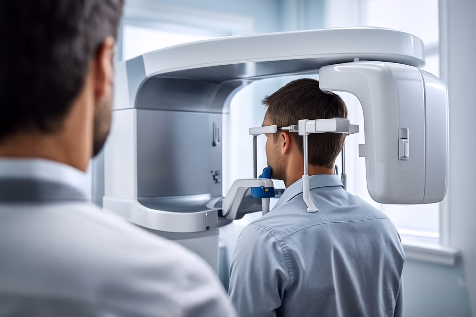 Cephalometric dental imaging procedure performed at Lakeview Dental.