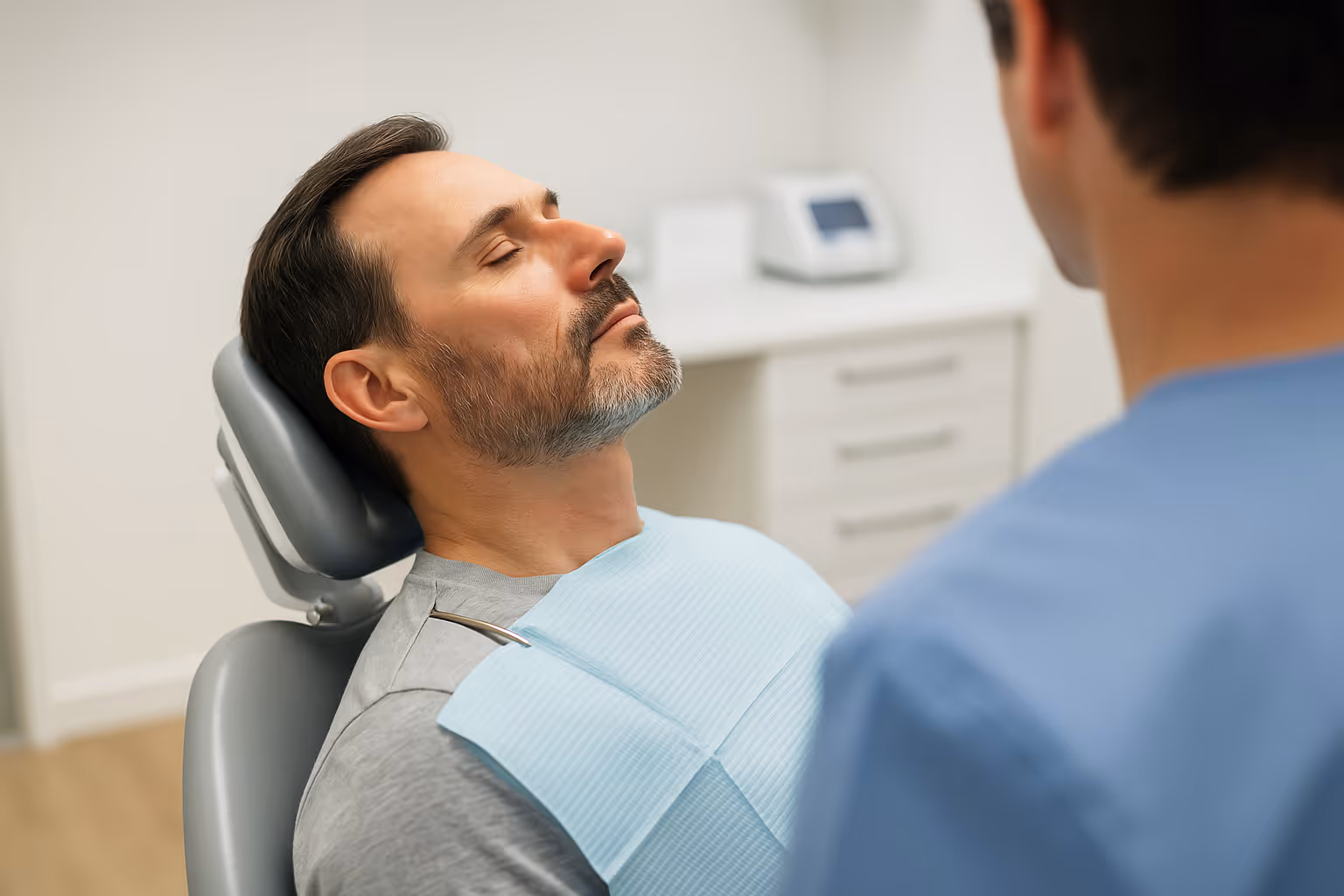 Airway evaluation procedure performed at Lakeview Dental.