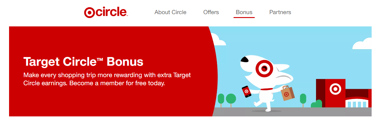 Target's loyalty program name "Target Circle" and associated benefits displayed on their loyalty program home page.