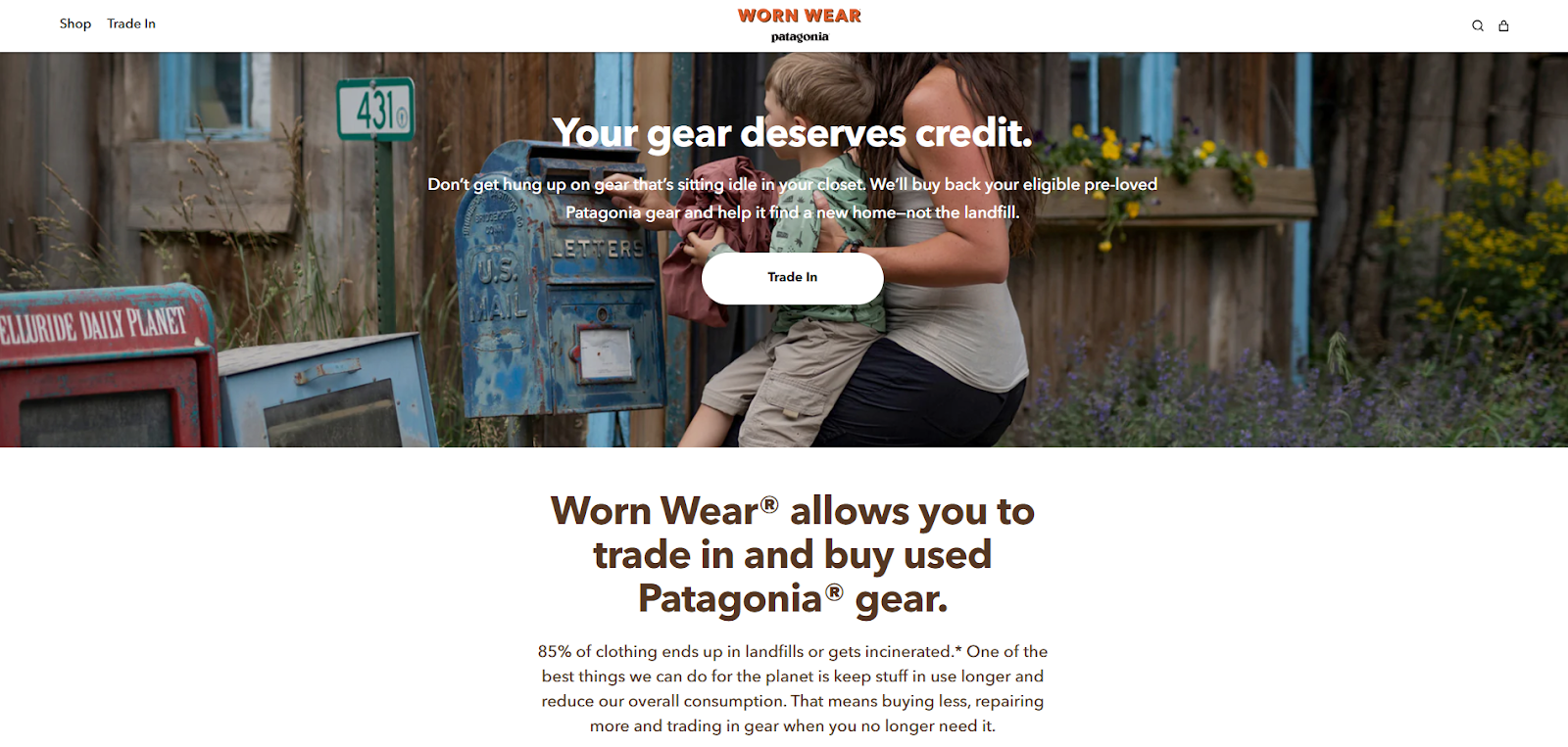 Patagonia's Worn Wear campaign, an example of successful brand storytelling