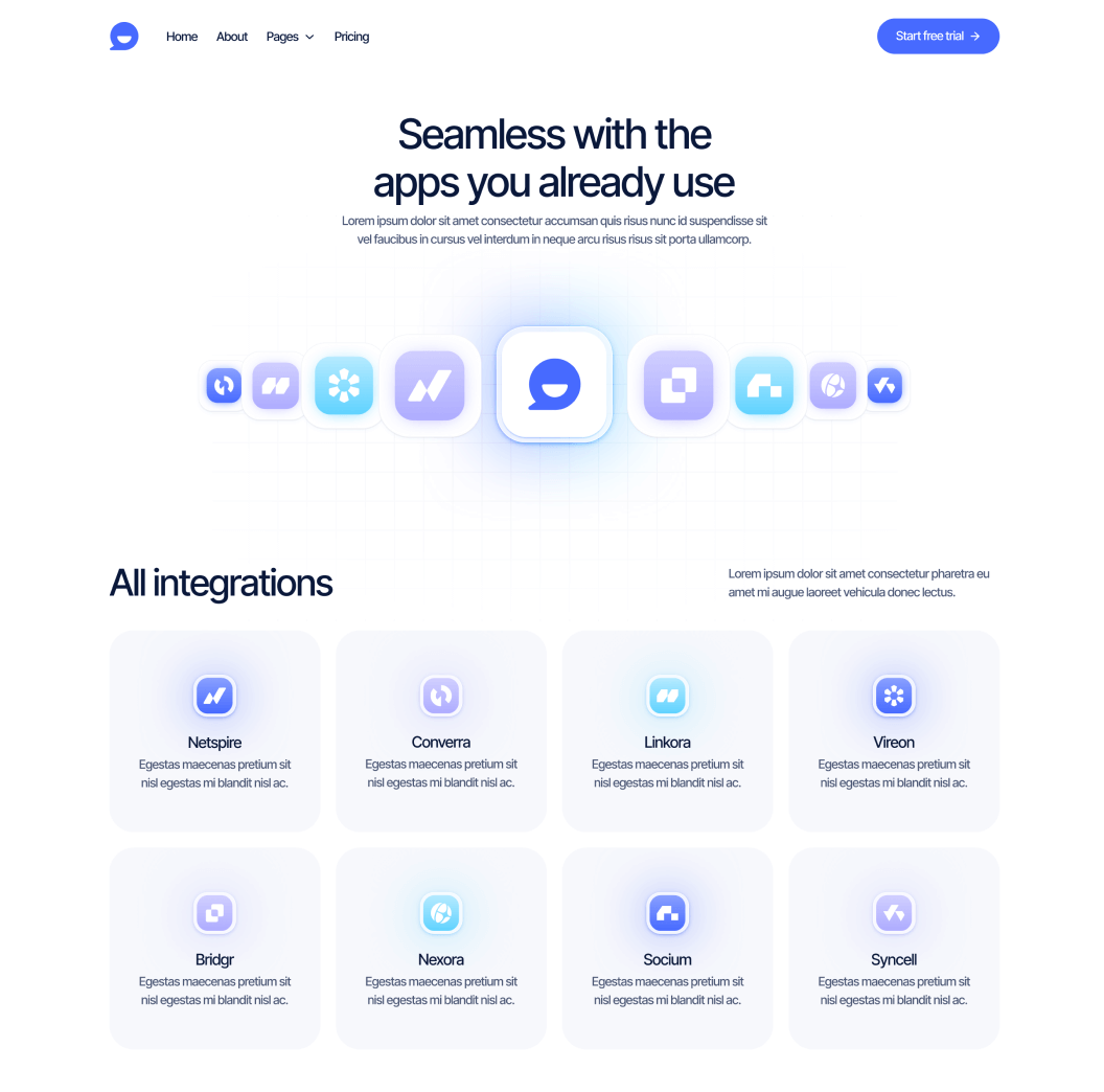 Integrations Page - Webflow Template | BRIX Templates