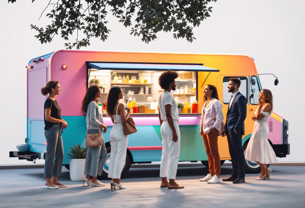 image of community engagement (for a food truck)