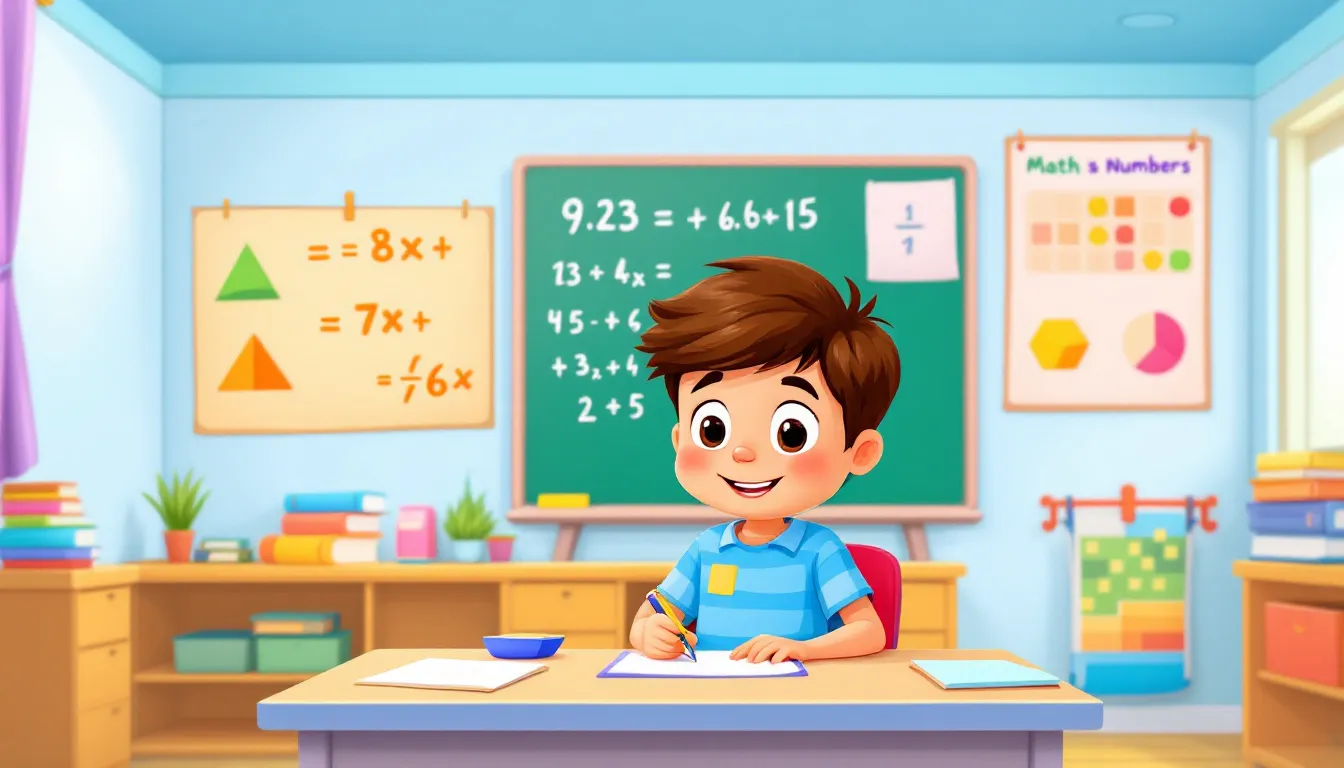 Ein Schüler bereitet sich auf eine Matheprüfung vor.