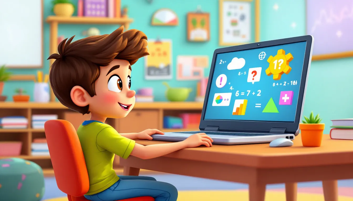 Online Nachhilfe in Mathematik wird über einen Laptop durchgeführt.