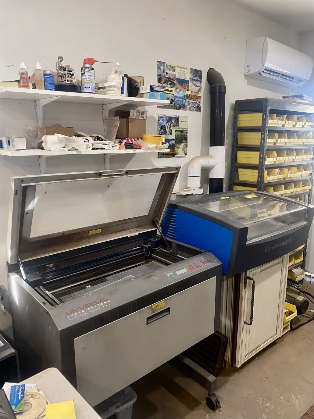 A set of machinery used to engrave and create awards.