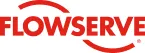 Flowserve company logo in red with a circular arrow design above the text.