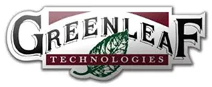 Greenleaf Technologies logo with stylized text and a leaf graphic.