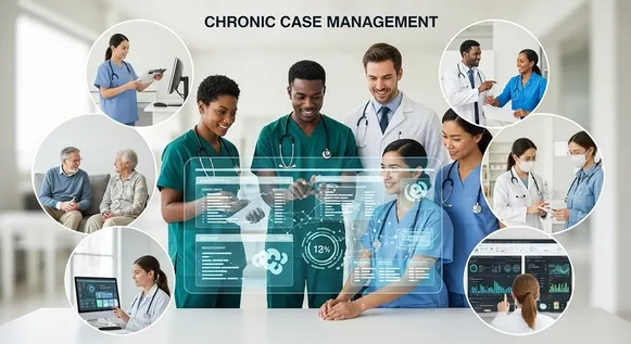 Equipe multidisciplinar analisa painel digital de gestão crônica