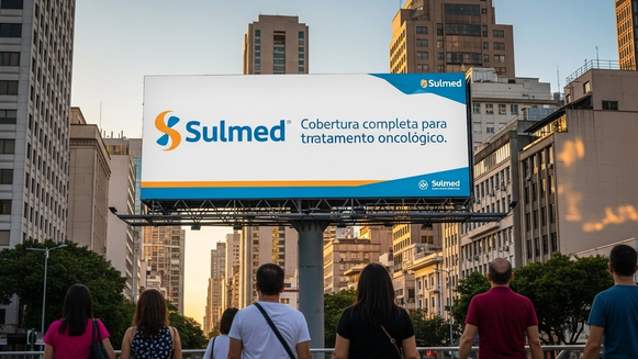 Outdoor da Sulmed sobre cobertura para tratamento oncológico.