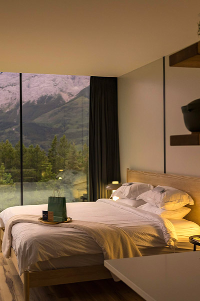 inside view of a skyglass cabin
