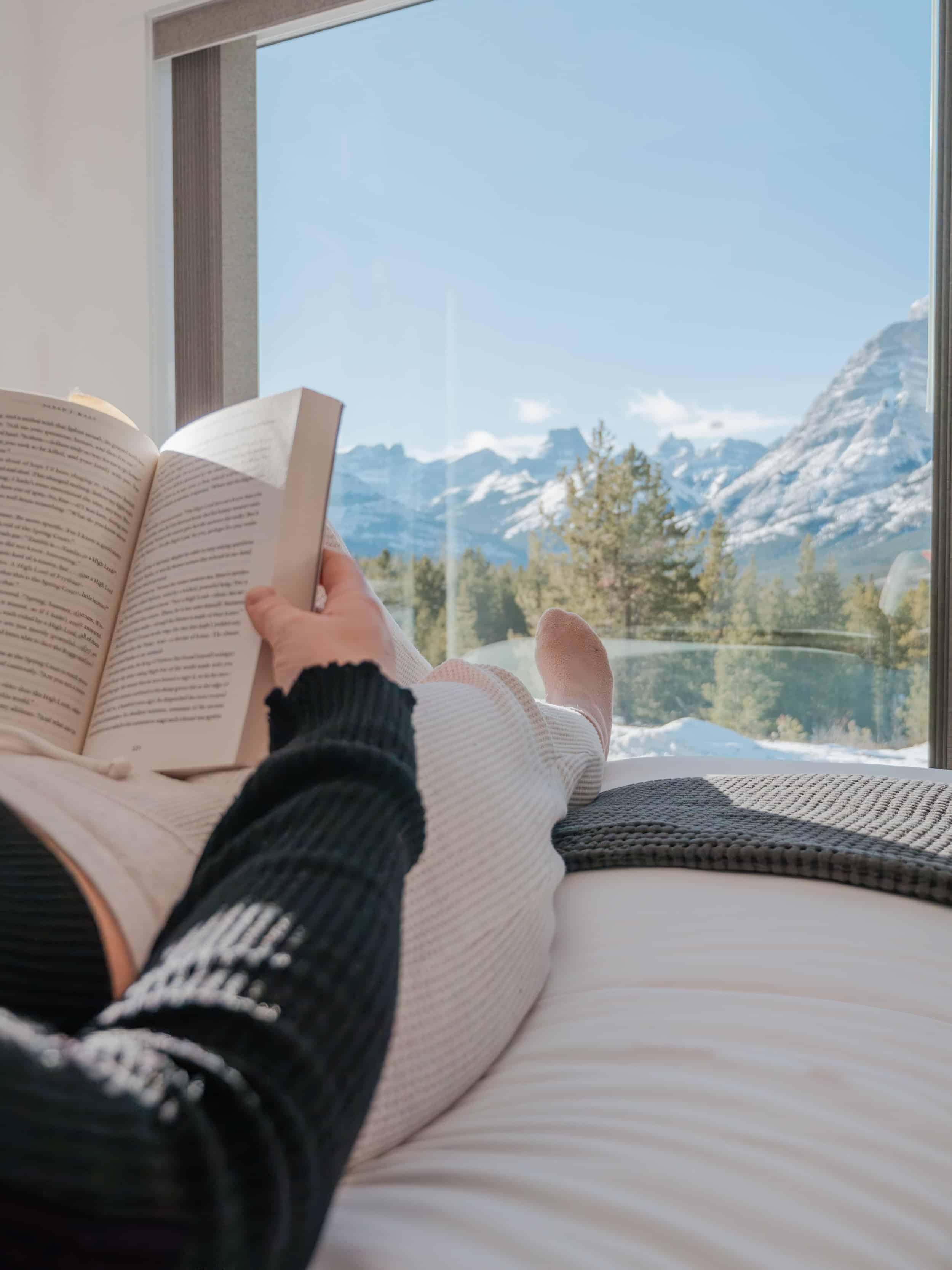 Person reading a book
