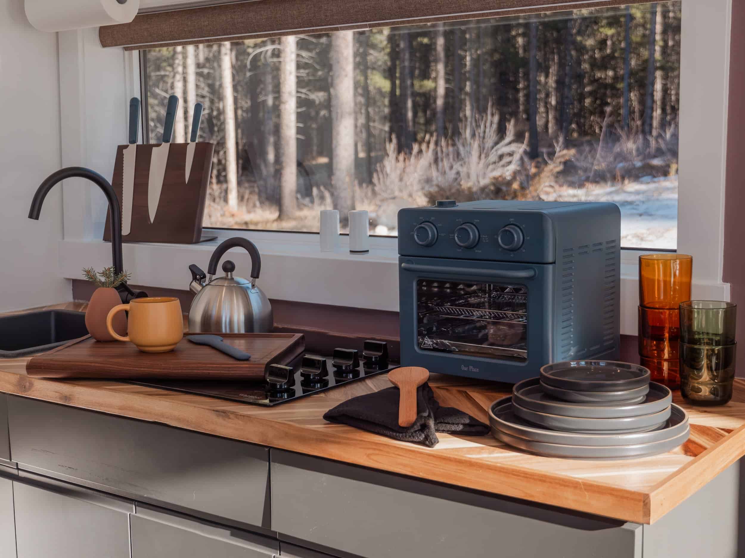 Kitchen at the the skybox cabin