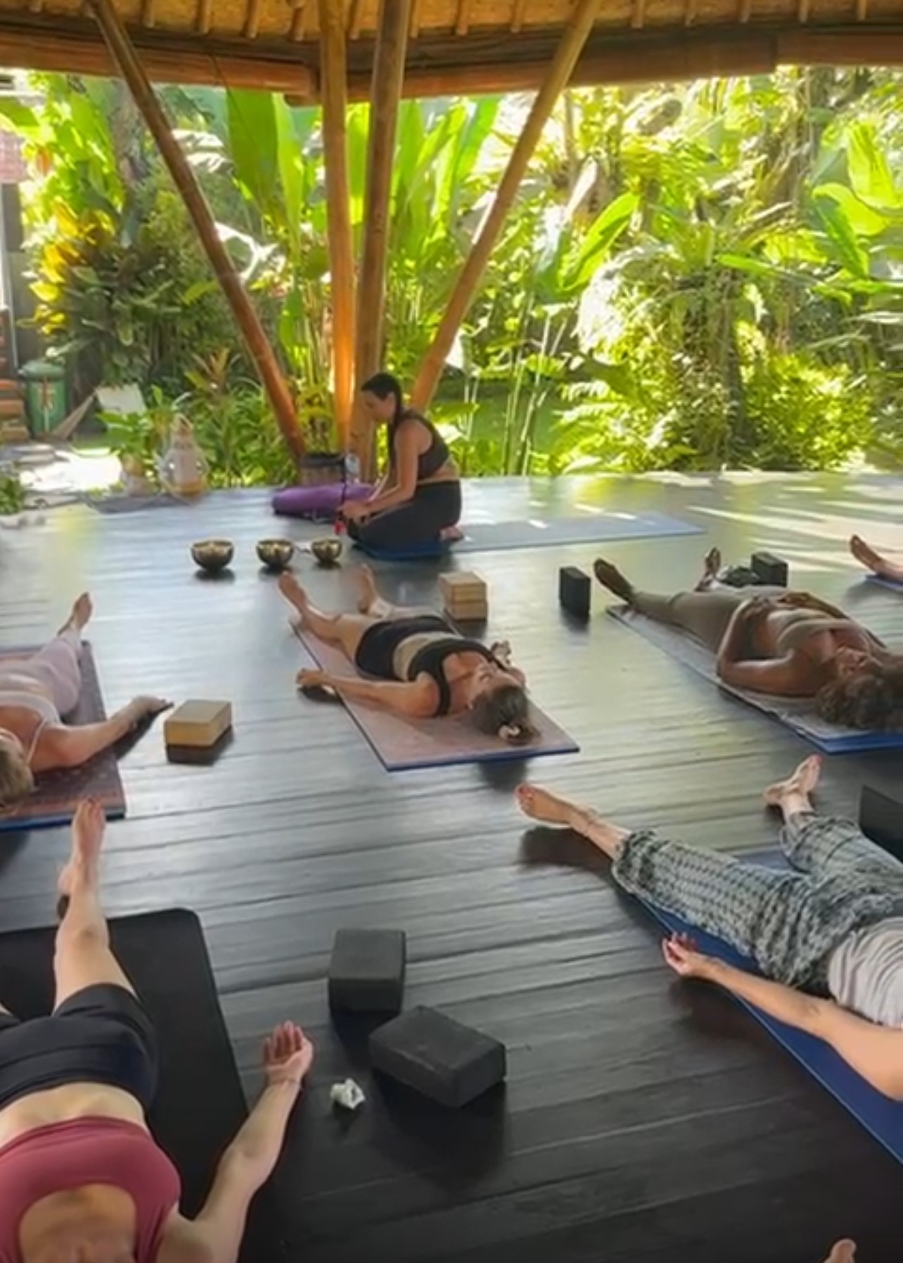 Group sound bath session