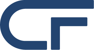 Corporate Finance abbreviated as CF in blue stylized letters.