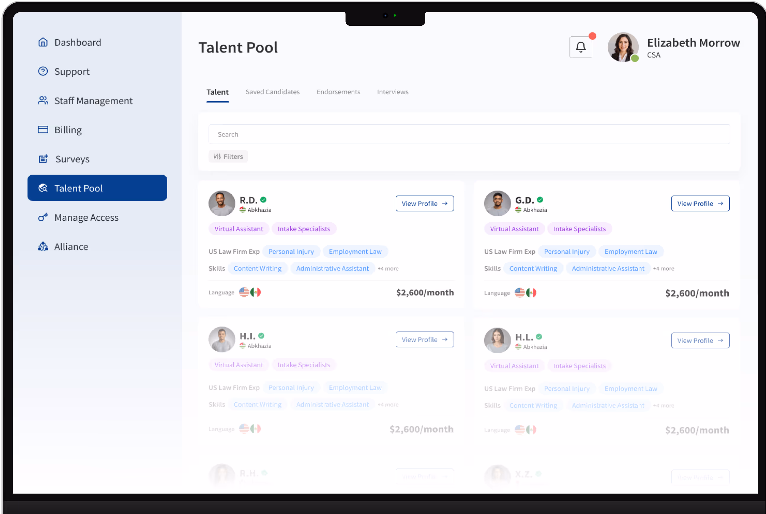Legal Soft Platform Software Interface