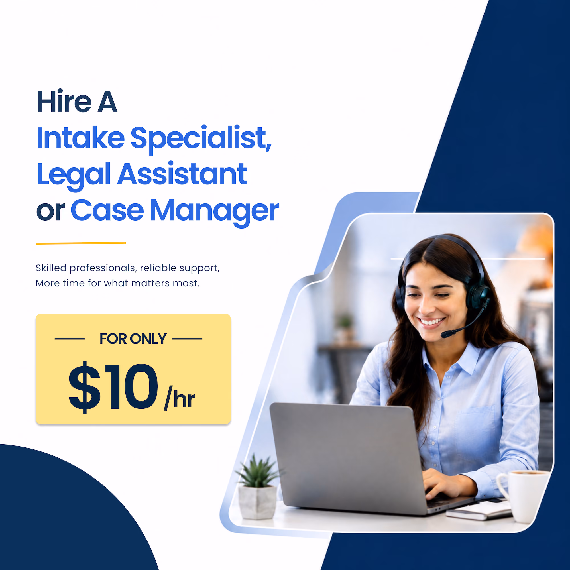 Three professional women in black suits, law firm tasks, calendar, and legal workflow icons around them.