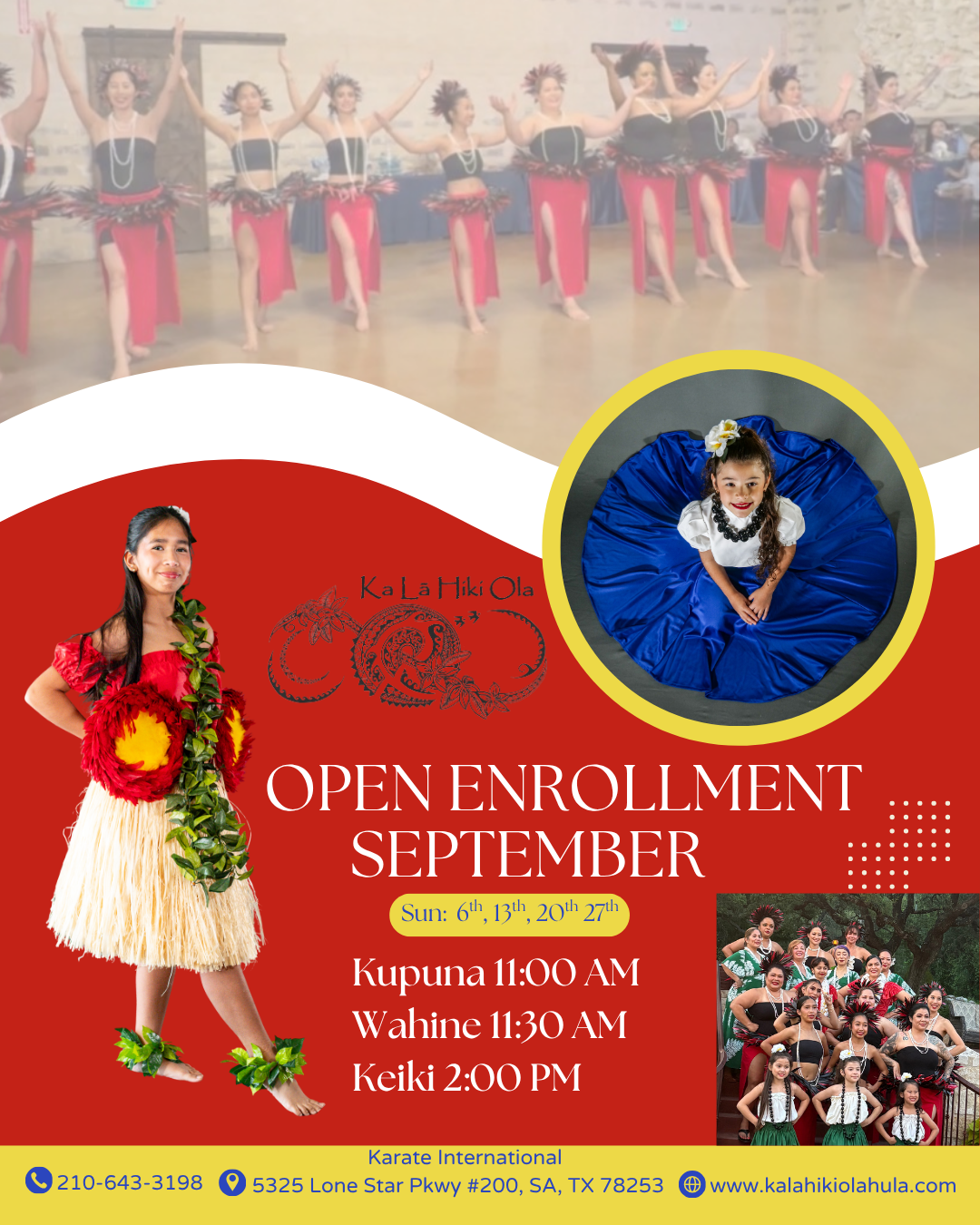 A flyer for open enrollment this september