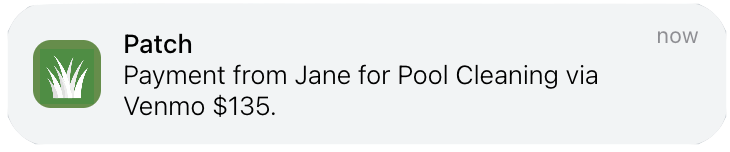New payment notification
