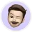 Emoji with a man with a moustache