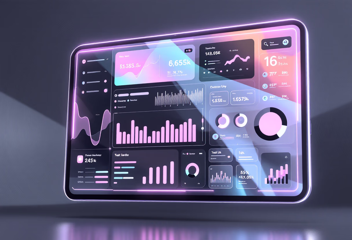 [interface] image of a dashboard interface (for a productivity tools business)