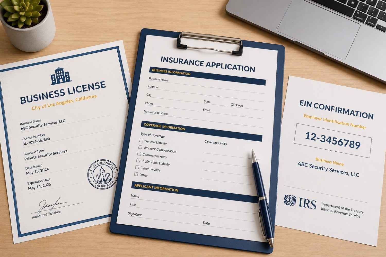 business registration and licensing documents list