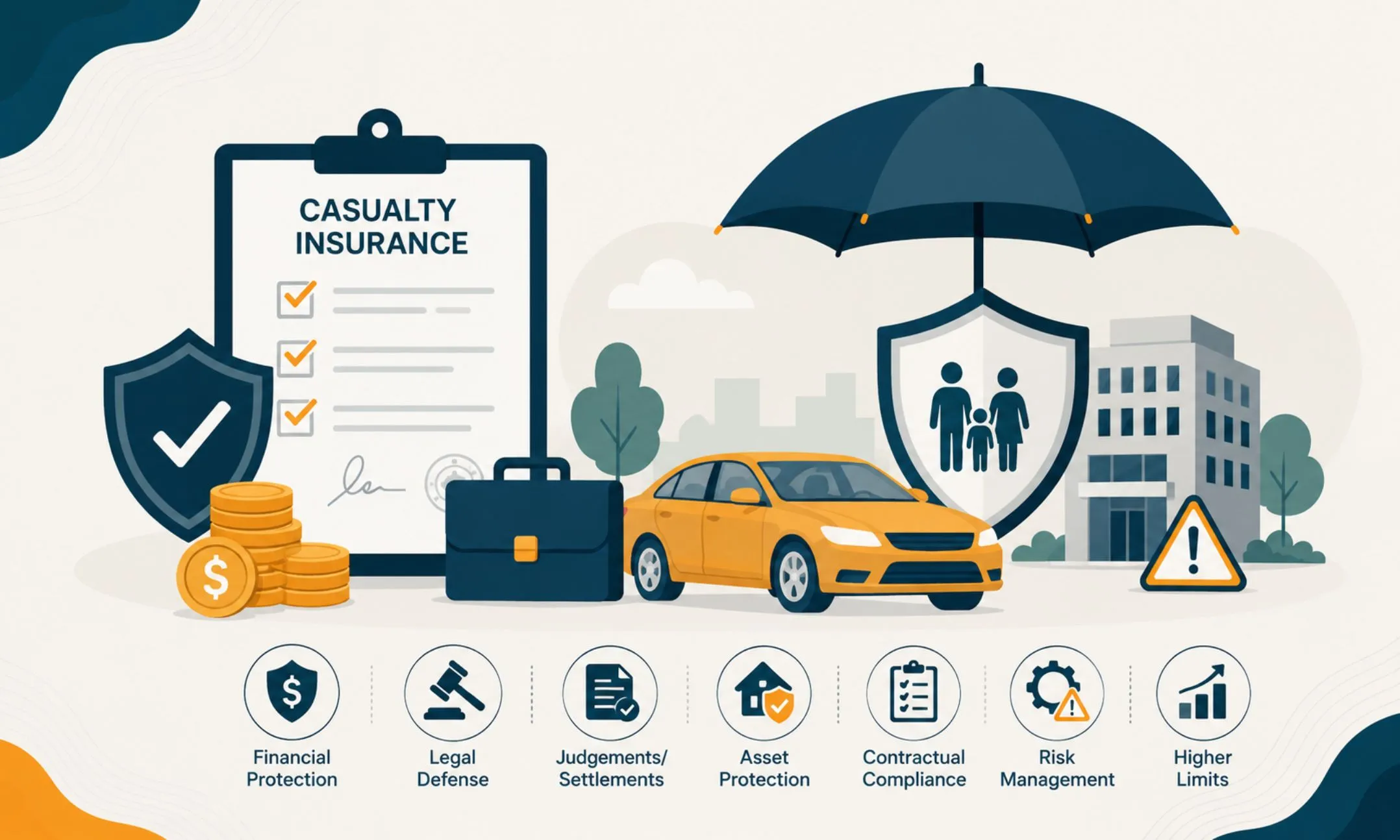 Casualty insurance coverage illustration