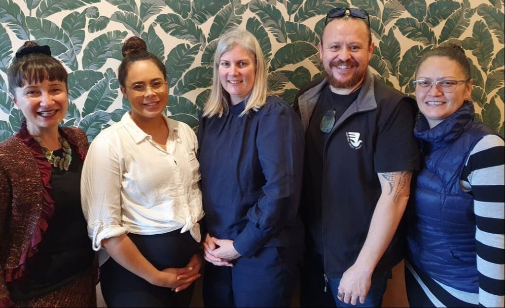 Paul Wilson - Henderson Reeves, Alyx Pivac - Ngātiwai Trust Board Resource Manager, Sarah Shaw - RMA expert, Barry Caldwell - Ngātiwai Communications Advisor and Tania McPherson Ngātiwai Treaty Claims Manager