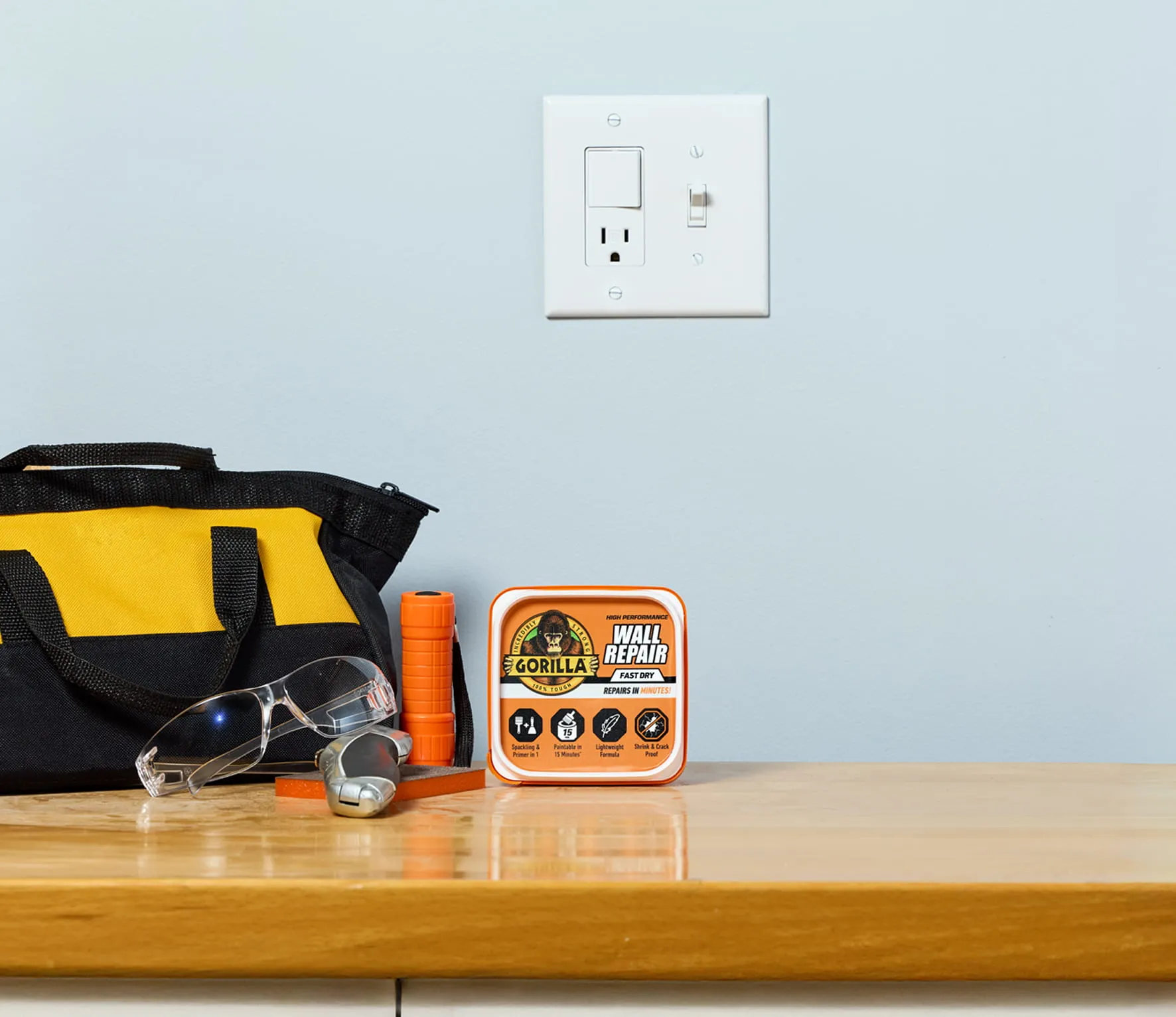 Gorilla Glue 16oz repairing access hole in wooden furniture