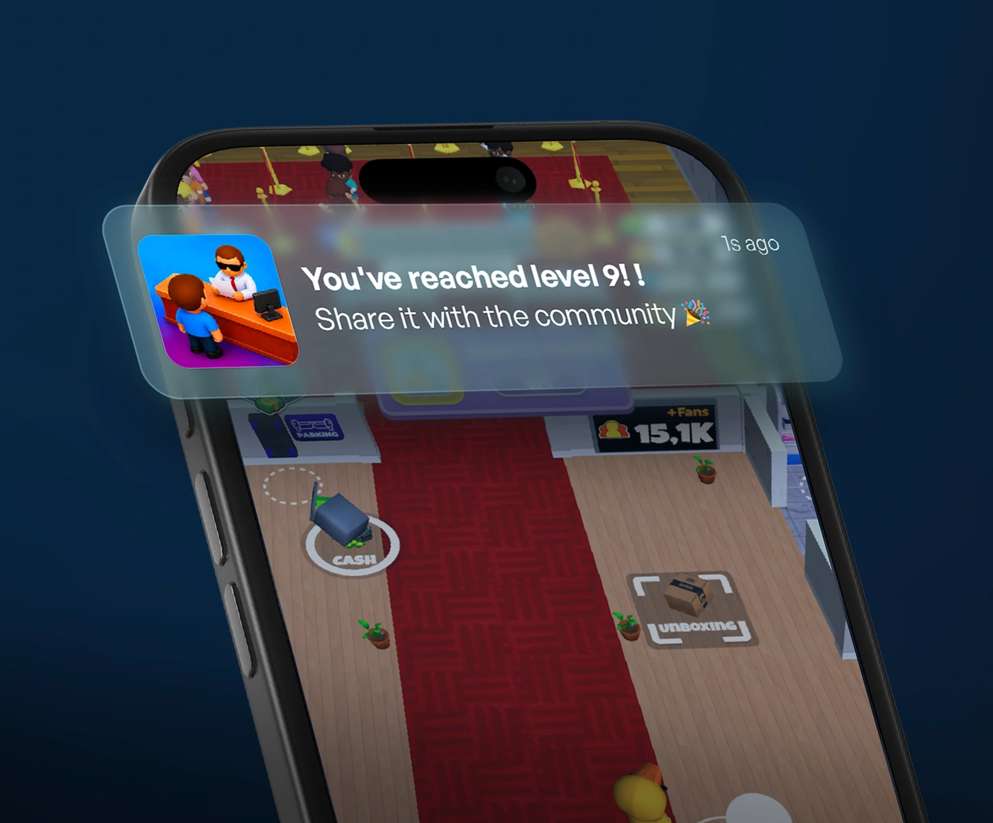 In-game community notifications for players