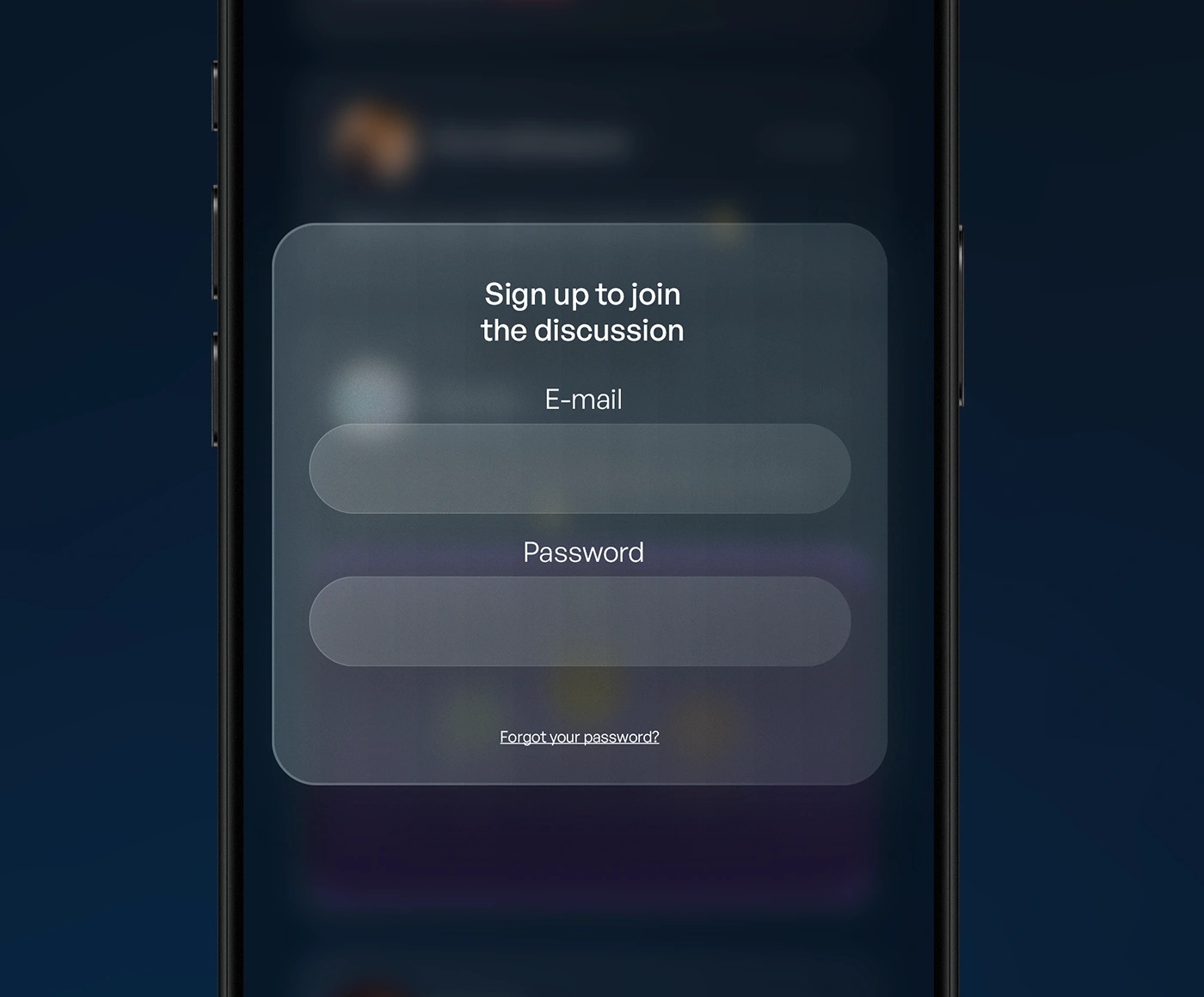 Login gate before posting in a community