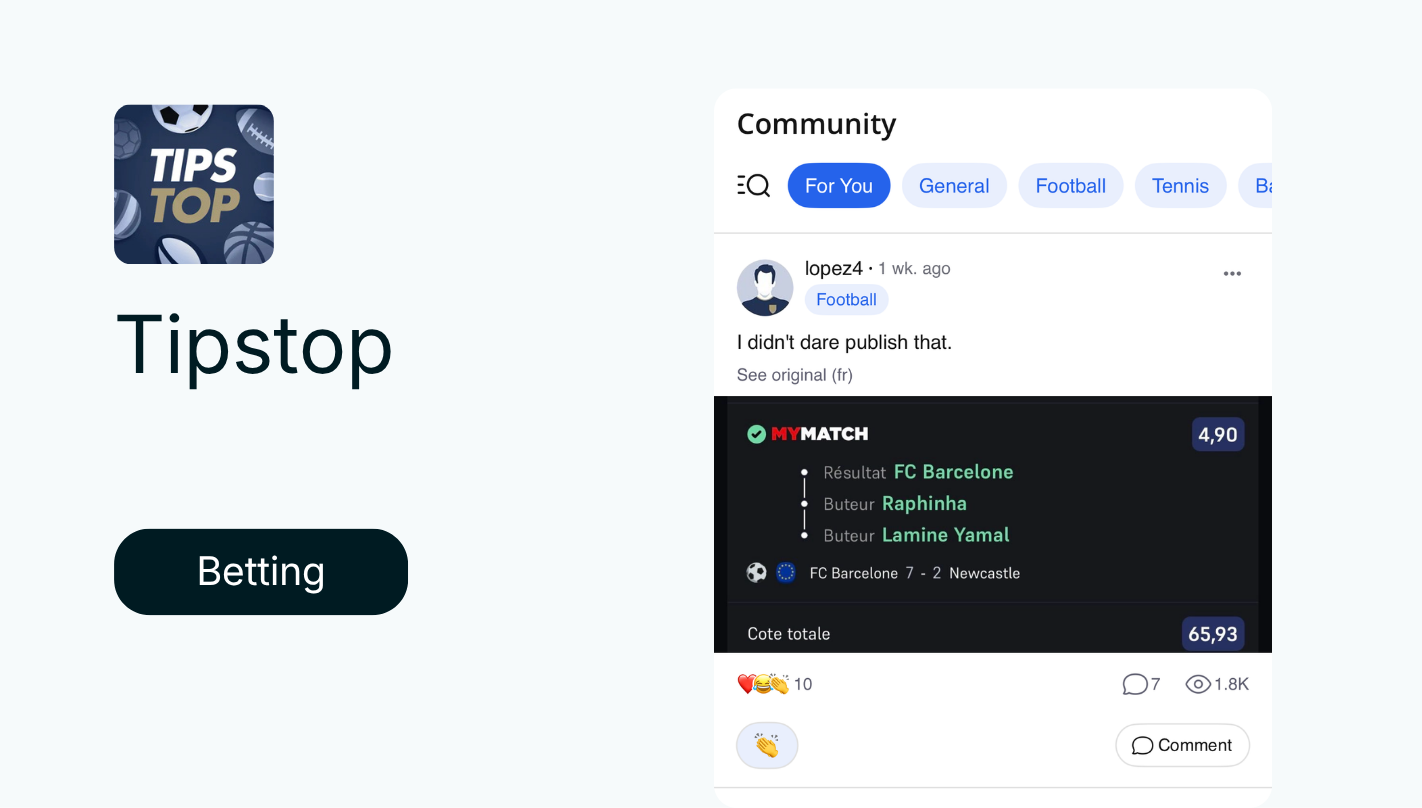 How Tipstop's in-app community with Octopus Community drives 2.9x more app opens among sports bettors