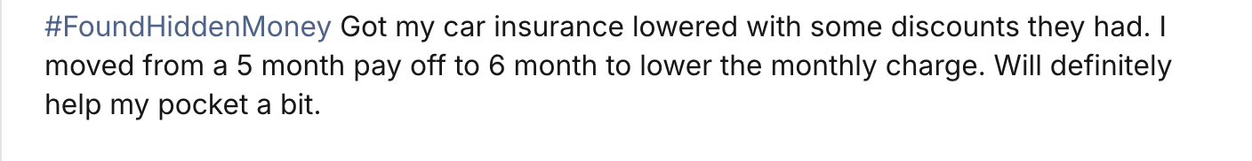 Member lowered car insurance