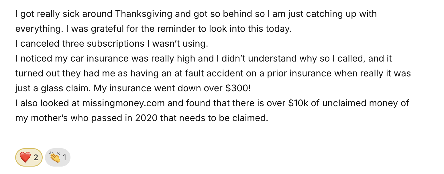 Member found unclaimed money