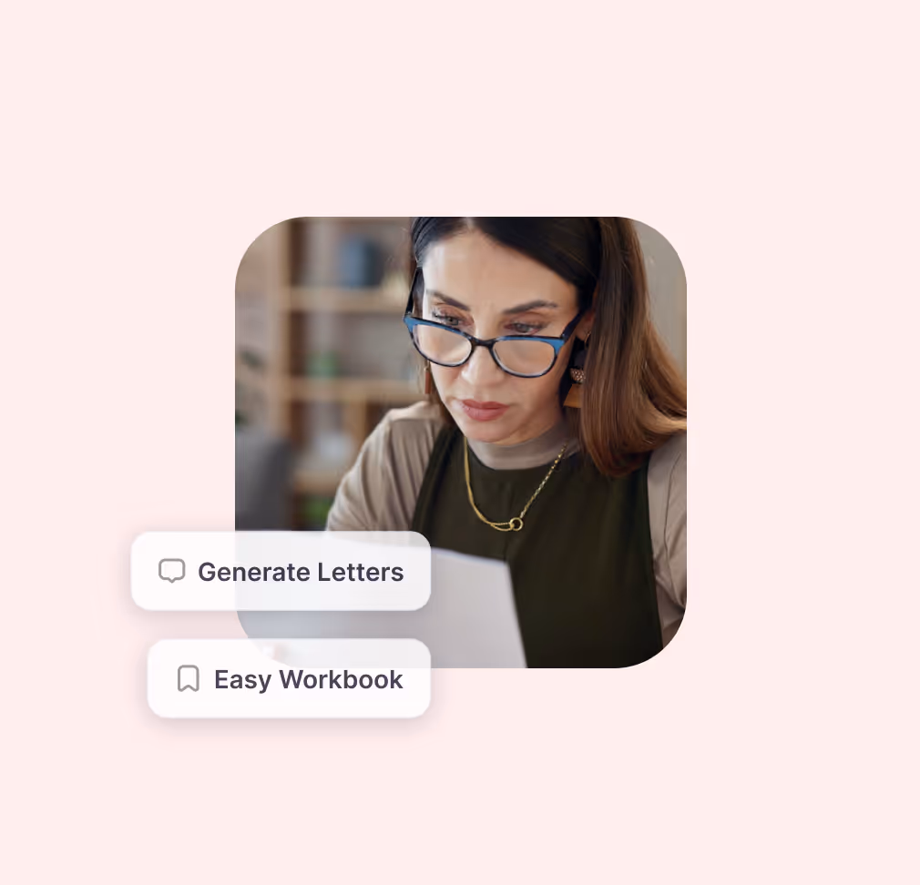 Generate letters. Easy Workbook.