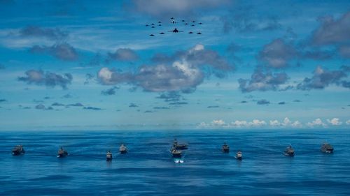 Fleet of ships approaches