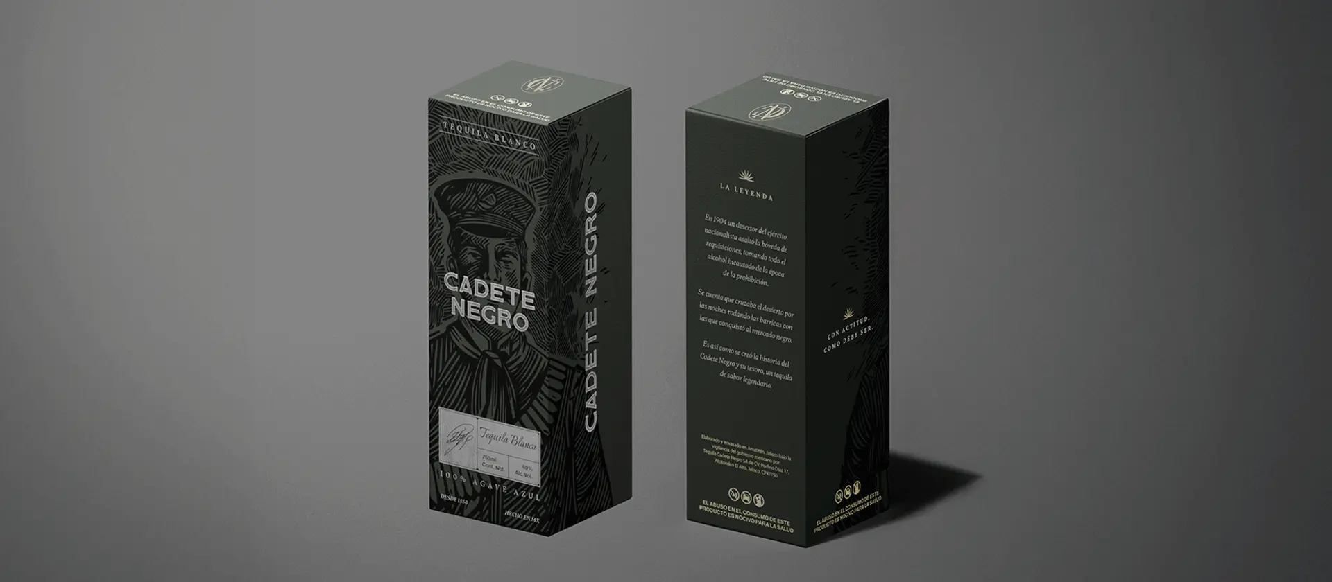 Diseño de empaque para Cadete Negro con premio LATAMPACK por Aditivo Agencia en México