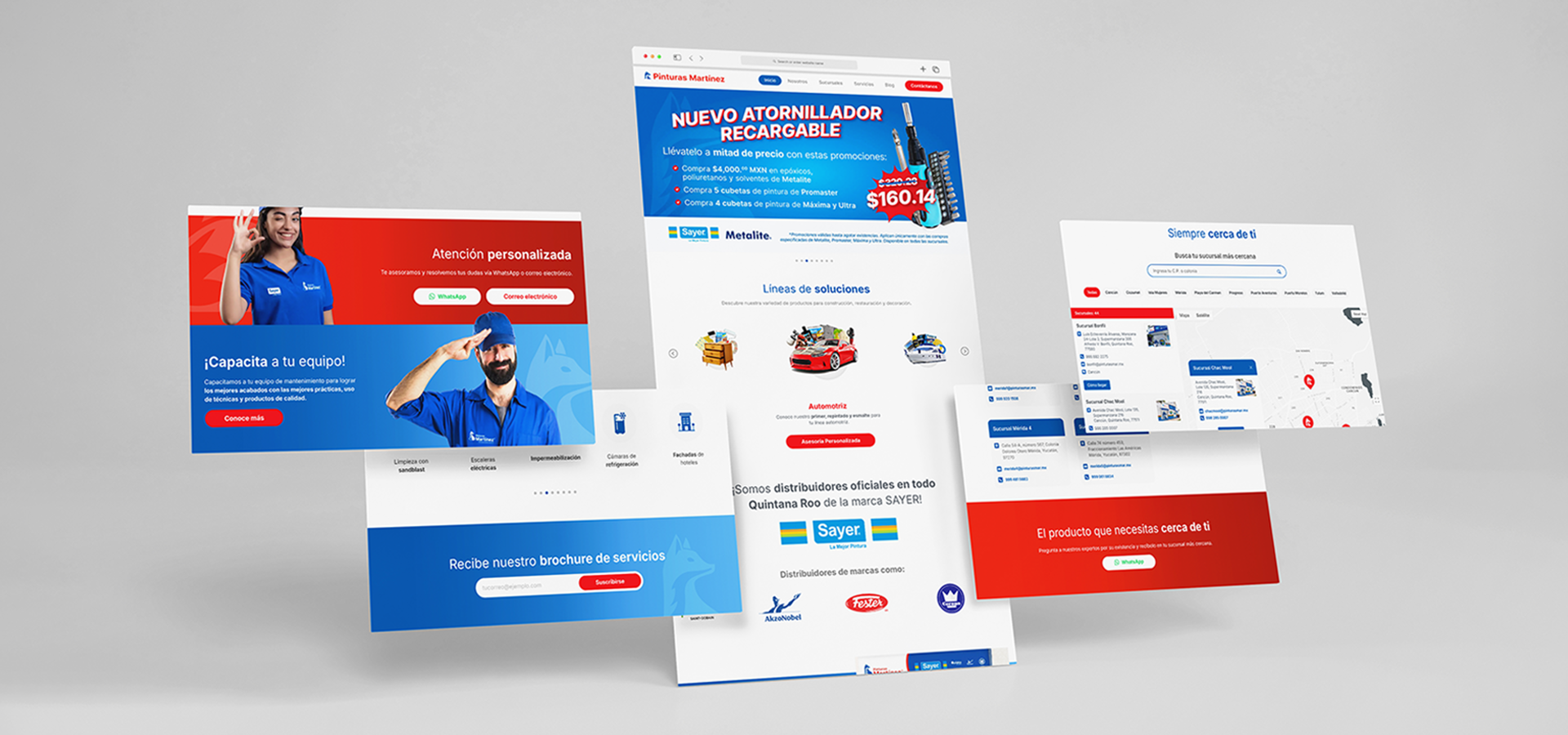 Diseño web para Pinturas Martínez por Aditivo Agencia en Cancún México