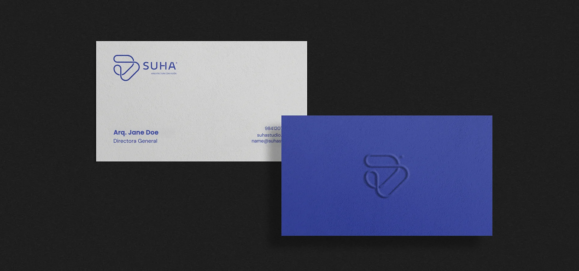 Tarjeta de presentación con rediseño de marca para SUHA Arquitectura con visión con premio CLAP por Aditivo Agencia en Cancún México