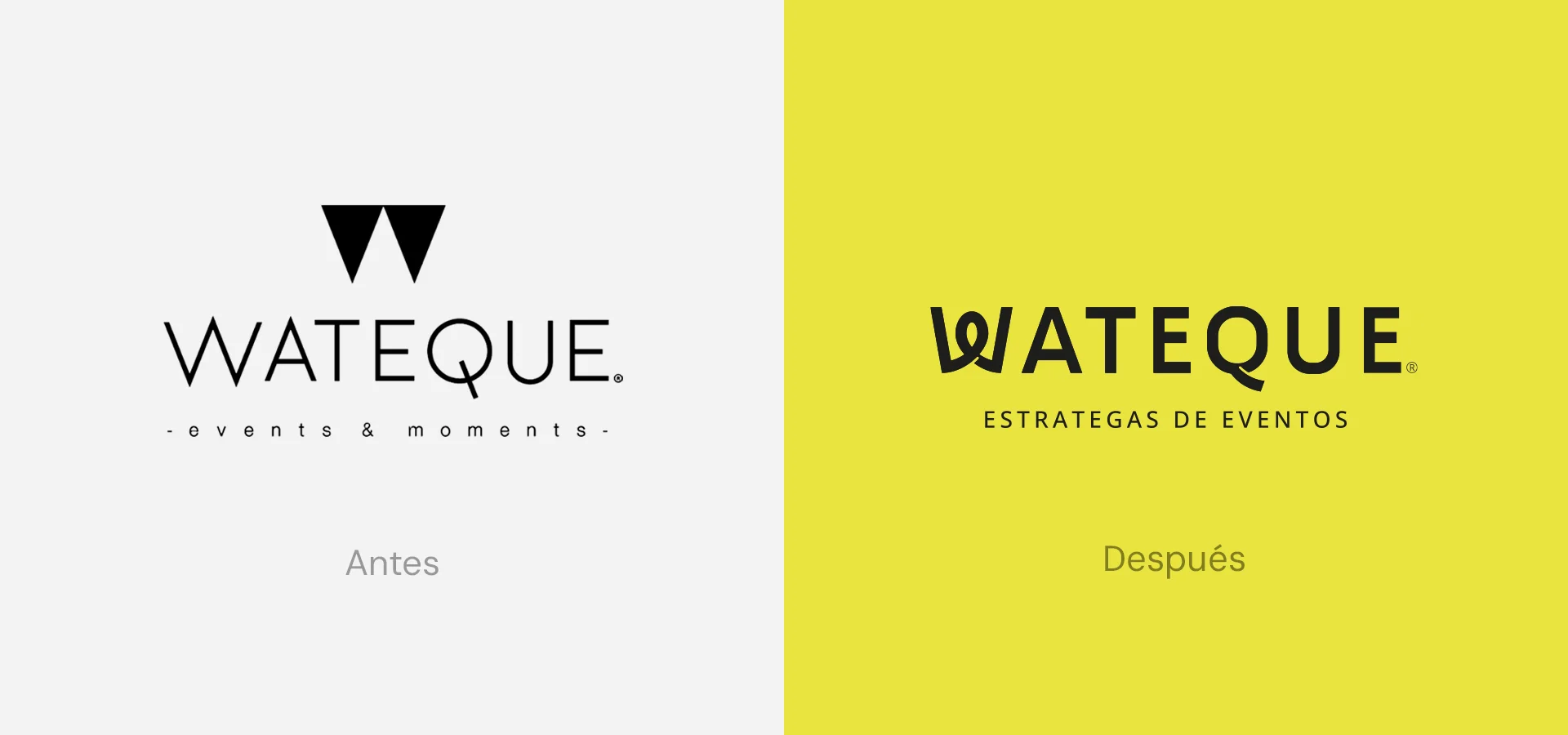 Rediseño de marca para WATEQUE con premio BRANDOR México por Aditivo Agencia en Guadalajara México